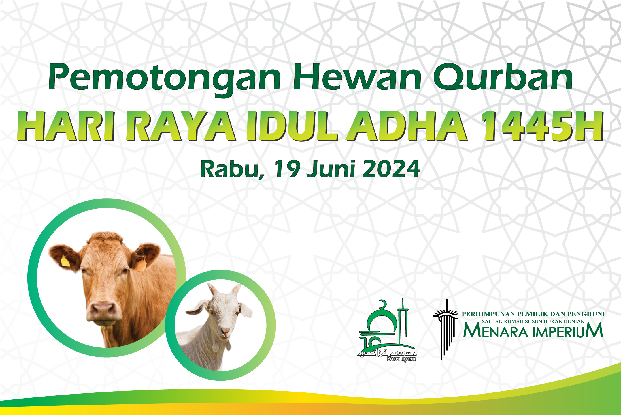 Pemotongan Hewan Qurban Idul Adha 1445 H / 2024 M